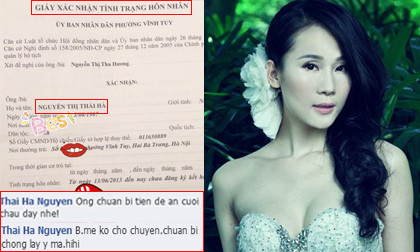 Thái Hà khoe giấy xác nhận "còn zin" chuẩn bị kết hôn?