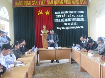 TAND TP Hải Phòng xin lỗi công khai người bị thiệt hại trong hoạt động tố tụng hình sự
