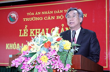 Trường Cán bộ Tòa án khai giảng khóa đào tạo Thẩm phán cho các Thẩm tra viên, Thư ký Tòa án