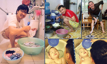 Những ông chồng đảm đang, mẫu mực của showbiz Việt
