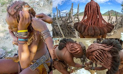Sởn da gà trước kiểu làm đẹp có 1-0-2 của bộ tộc Himba