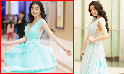 Michelle Nguyễn tái xuất đẹp hút hồn trên thảm đỏ Hoa hậu Đại Dương 2014