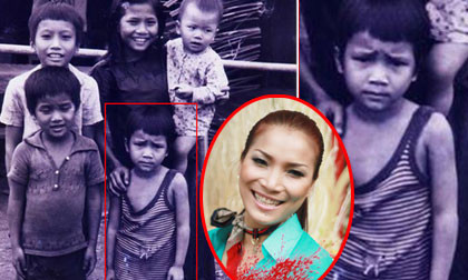 Hồng Ngọc khoe ảnh thơ ấu mặc áo rách, đi chân đất và tóc như con trai