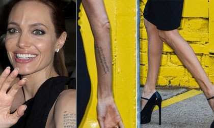 Angelina Jolie lộ thân hình gân guốc từ đầu đến chân