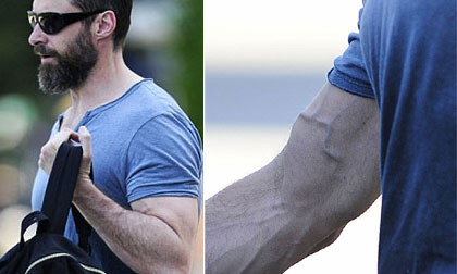 Nam tài tử Hugh Jackman lộ đôi tay nổi gân 'giun dế'