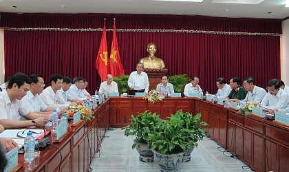 Đoàn kiểm tra của Ban Bí thư Trung ương Đảng làm việc với Ban Thường vụ Thành ủy Cần Thơ