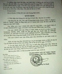Vụ dân khởi kiện quyết định hành chính của Chủ tịch tỉnh Lâm Đồng: Phán quyết thấu tình đạt lý của Tòa Phúc thẩm TANDTC
