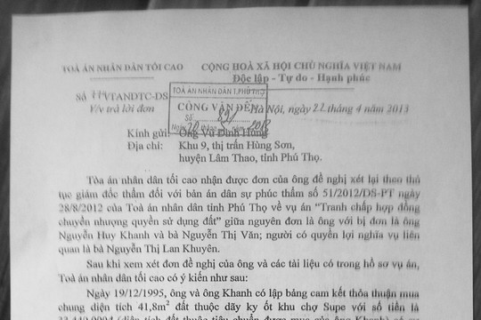 UBND huyện Lâm Thao, Phú Thọ: Có phải là… không hiểu luật?