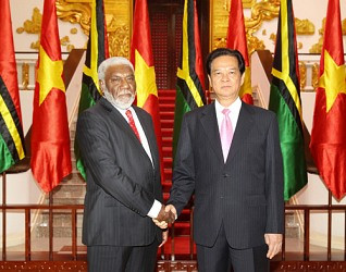 Thủ tướng Nguyễn Tấn Dũng hội đàm với Thủ tướng Vanuatu