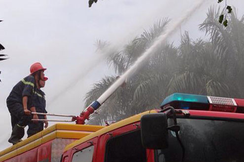 Cháy Công ty dệt tại Long An gây thiệt hại gần 1 tỉ đồng