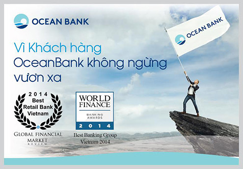 Oceanbank nhận 3 giải thưởng Quốc tế uy tín