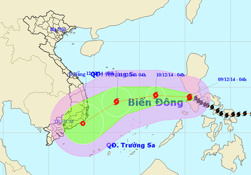Bão Hagupit kết hợp không khí lạnh gây cấp độ rủi ro thiên tai cấp 3