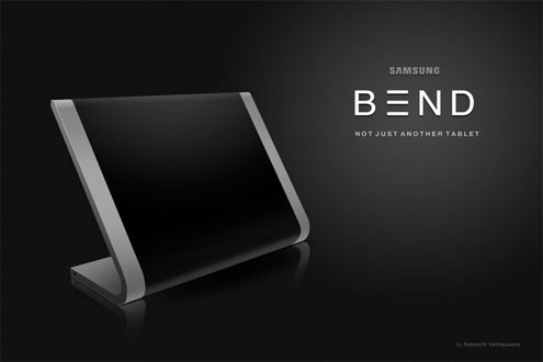 Samsung Tablet ra mắt với thiết kế uốn cong thân máy làm chân đế