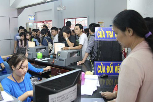 Vé tàu khi trả lại mất phí 5%