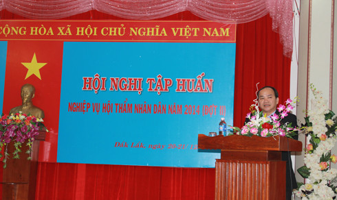 TAND tỉnh Đắk Lắk tổ chức tập huấn nghiệp vụ xét xử đợt 2 năm 2014