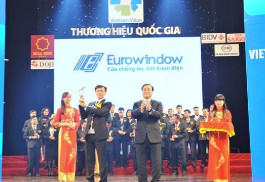 Eurowindow lần thứ hai liên tiếp được công nhận Thương hiệu Quốc Gia