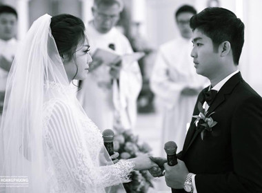 Hình ảnh mới rò rỉ trong lễ cuới tại nhà thờ của Nhật Kim Anh