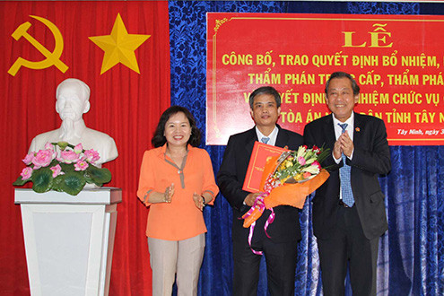 Trao quyết định bổ nhiệm Chánh án TAND tỉnh Tây Ninh