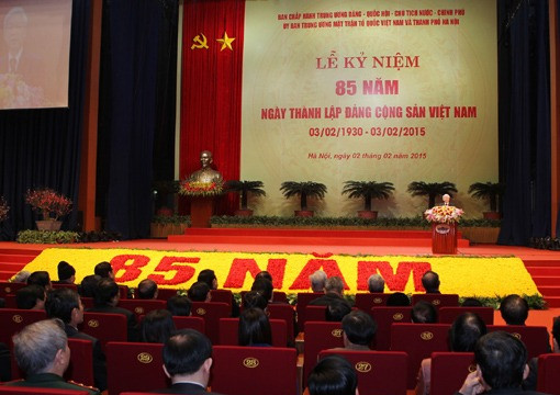 Kỷ niệm trọng thể 85 năm ngày thành lập Đảng Cộng sản Việt Nam