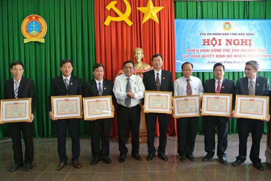 TAND hai cấp tỉnh Đăk Nông: Phấn đấu hoàn thành tốt các nhiệm vụ được giao