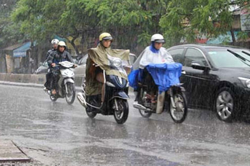 Đông Bắc Bộ mưa phùn, Tây Nguyên và Nam Bộ nắng gia tăng