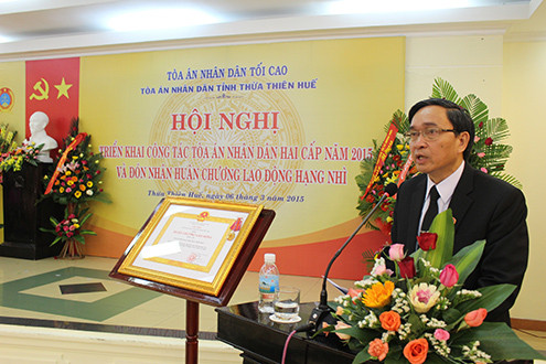 TAND hai cấp tỉnh TT-Huế: Triển khai công tác năm 2015 và đón nhận Huân chương Lao động hạng Nhì