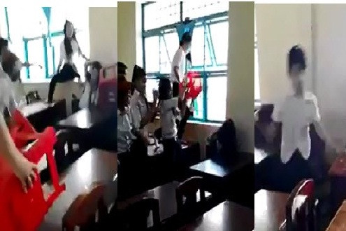 Đã xác minh được nữ sinh bị ném ghế dã man vào mặt tại Trà Vinh