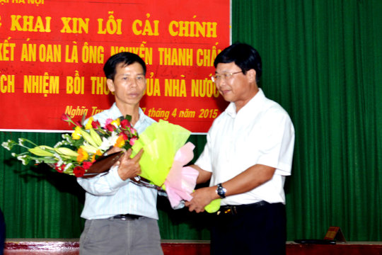 Công khai xin lỗi ông Nguyễn Thanh Chấn bị kết án oan