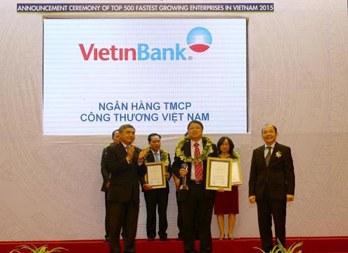 VietinBank vào Top 50 Doanh nghiệp tăng trưởng xuất sắc