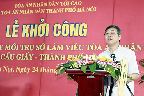 Khởi công xây dựng Trụ sở làm việc mới của TAND quận Cầu Giấy