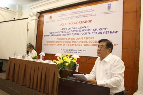Đề xuất cơ chế, mô hình giải quyết vụ, việc dân sự theo thủ tục rút gọn