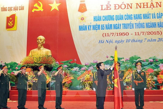 Tổng cục Hậu cần đón nhận Huân chương Quân công hạng Nhất