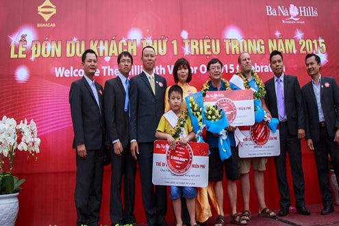 Khu du lịch Bà Nà hills đón du khách thứ 1 triệu
