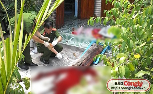 Một cựu quân nhân bị chém chết trước cửa nhà