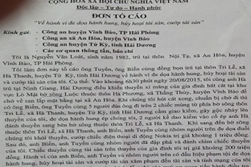 Tứ Kỳ, Hải Dương: Cần xử lý nghiêm những đối tượng hủy hoại tài sản