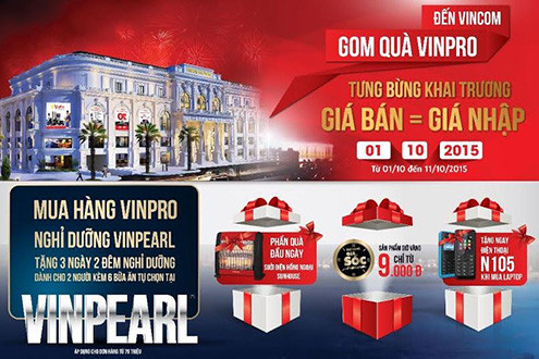 Mua hàng VinPro tặng vé nghỉ dưỡng Vinpearl