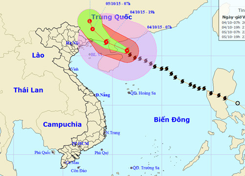Tin mới nhất về cơn bão số 4: Biển Bắc Vịnh Bắc Bộ có gió mạnh, sóng biển cao từ 2-4m
