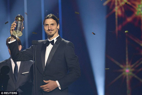 Zlatan Ibrahimovic lần thứ 10 đoạt QBV Thụy Điển