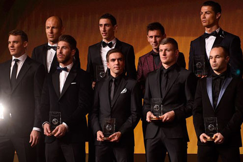 Real Madrid áp đảo trong đề cử đội hình tiêu biểu FIFA 2015