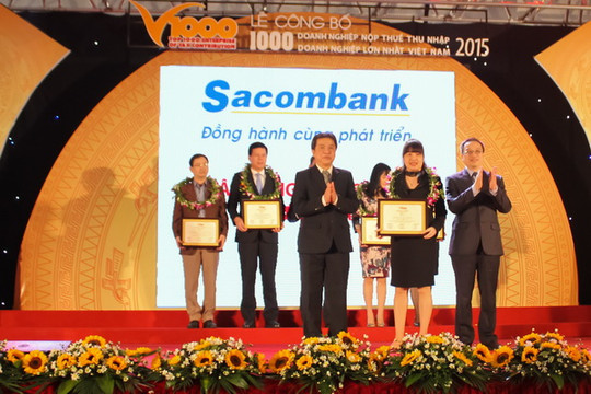 Sacombank được xếp hạng 22 DN nộp thuế thu nhập doanh nghiệp lớn nhất Việt Nam