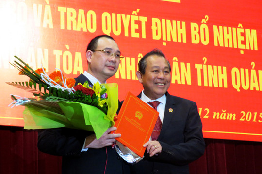 Công bố quyết định bổ nhiệm chức vụ Chánh án TAND tỉnh Quảng Ninh