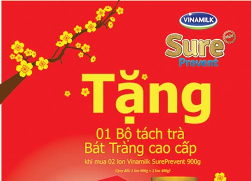 Tưng bừng khuyến mãi Tết cùng VINAMILK SURE PREVENT