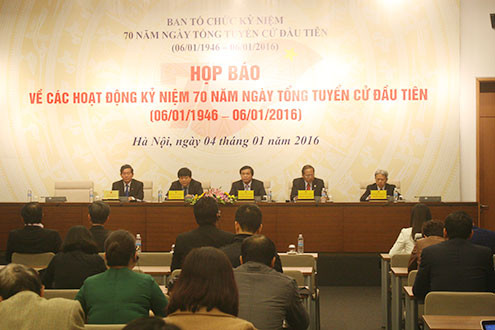 Họp báo về các hoạt động kỷ niệm 70 năm ngày Tổng tuyển cử đầu tiên