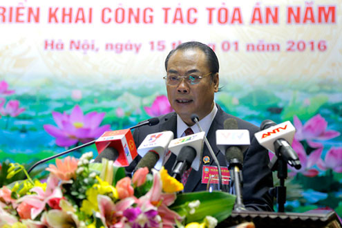 Tòa án nhân dân phát động thi đua năm 2016