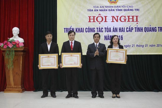 TAND hai cấp tỉnh Quảng Trị triển khai công tác năm 2016