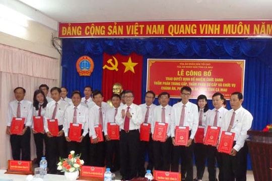 TAND hai cấp tỉnh Cà Mau: Nhiều đơn vị, cá nhân được khen thưởng