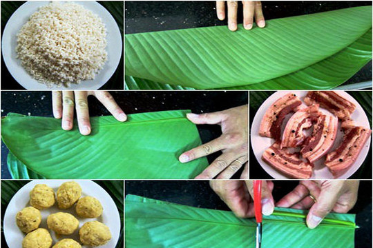 Gói bánh chưng cho ngày Tết thêm ấm cúng