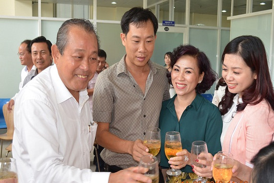 Chánh án TANDTC Trương Hòa Bình chúc Tết, tri ân các nhà tài trợ, từ thiện
