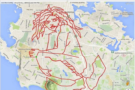 Ngỡ ngàng những bức vẽ bằng hệ thống định vị GPS