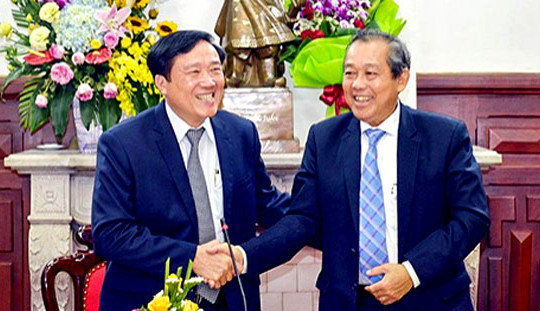 Lễ bàn giao công tác giữa nguyên Chánh án TANDTC Trương Hòa Bình và tân Chánh án TANDTC Nguyễn Hòa Bình